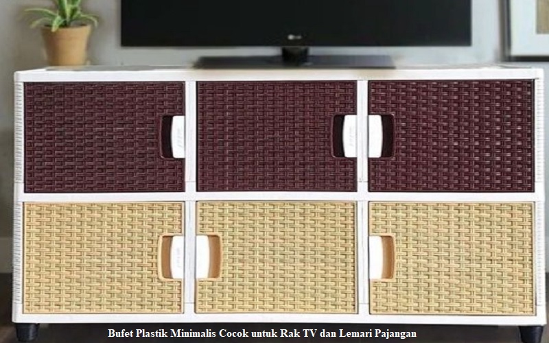 Bufet Plastik Minimalis Cocok untuk Rak TV dan Lemari Pajangan
